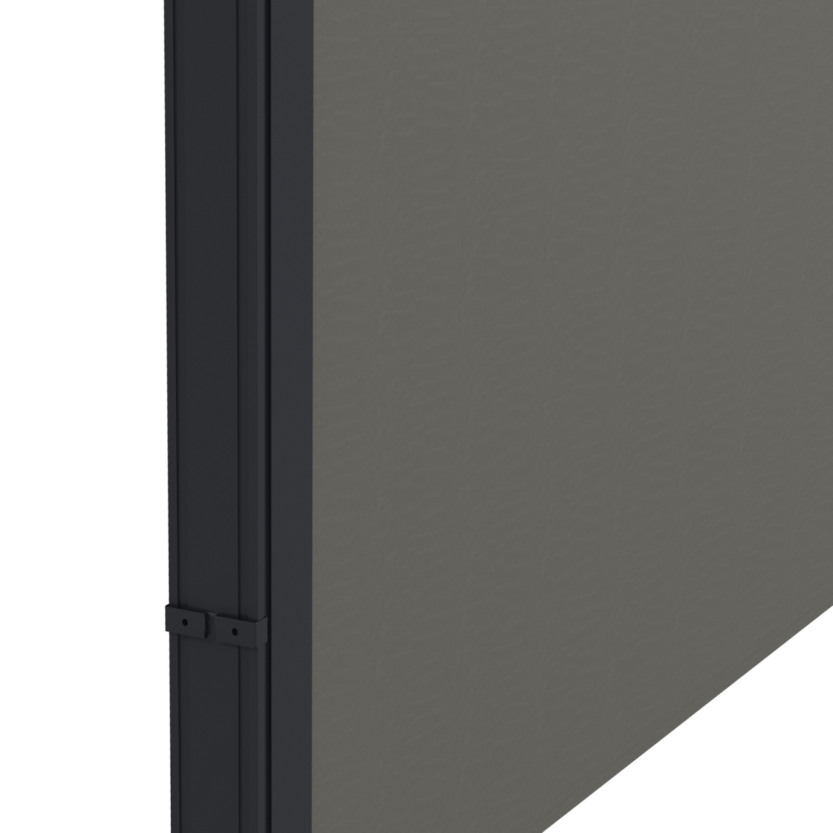 Outsunny Retractable Side Awning Privacy Screen, 400 x 180cm, Dark Grey
