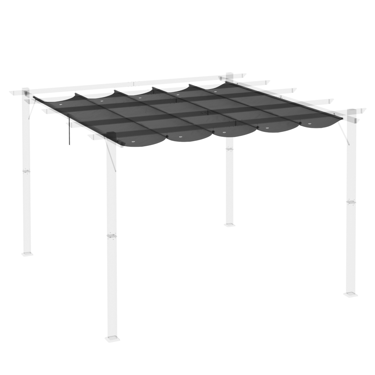 Outsunny Replacement Canopy for 3 x 3m Pergola, Grey