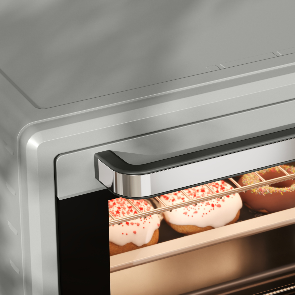 HOMCOM 21L Electric Mini Oven with Adjustable Temp, 1400W, Silver