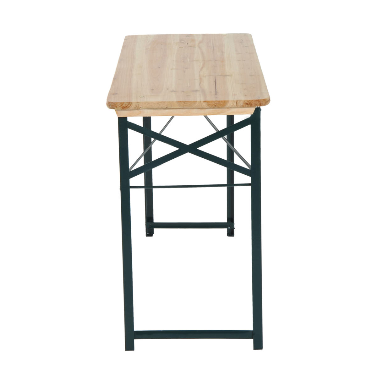 Outsunny 3-Piece Fold-Out Wooden Table and Bench Set
