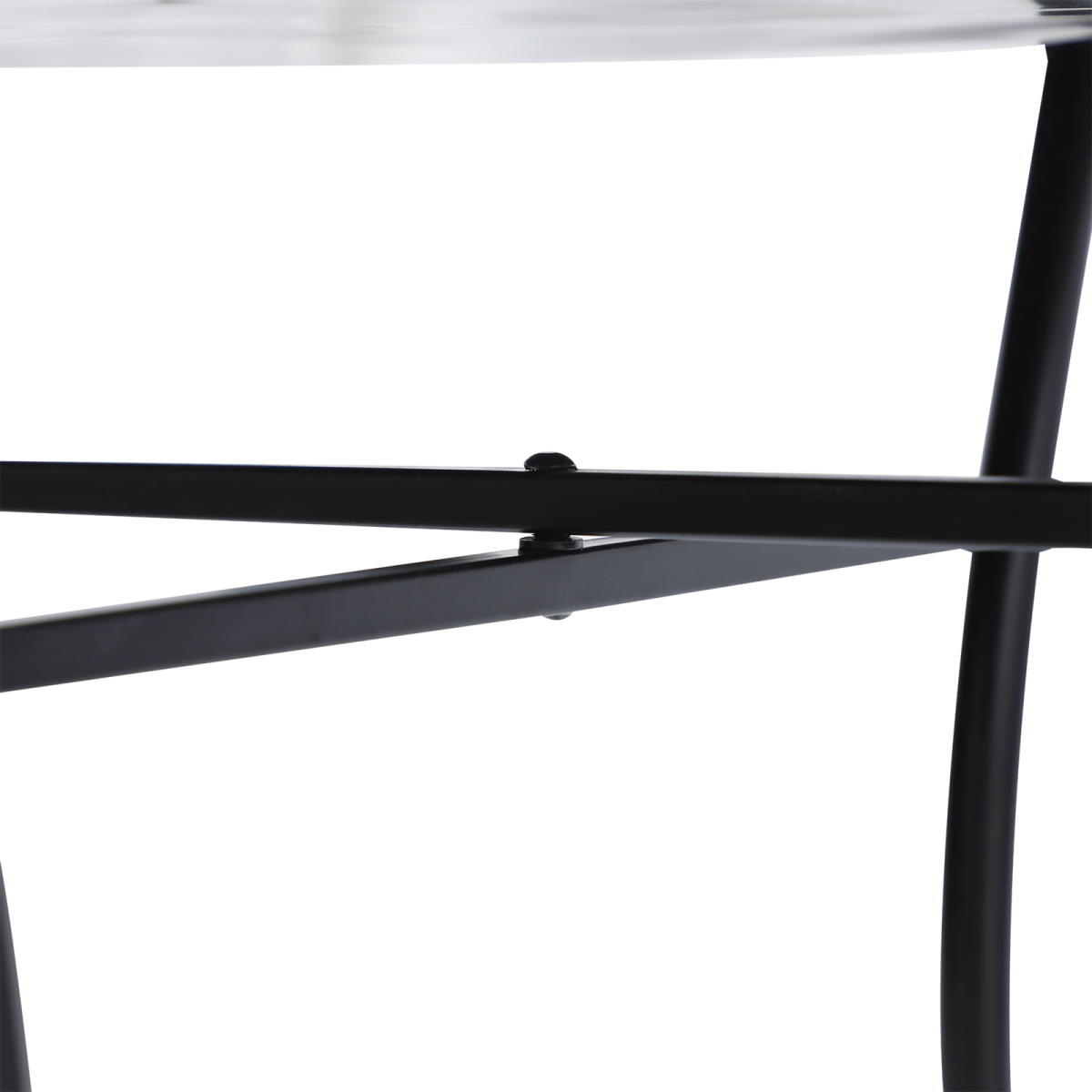 Outsunny Mosaic Patio Table 60x71H cm, Steel Frame, Ceramic Top
