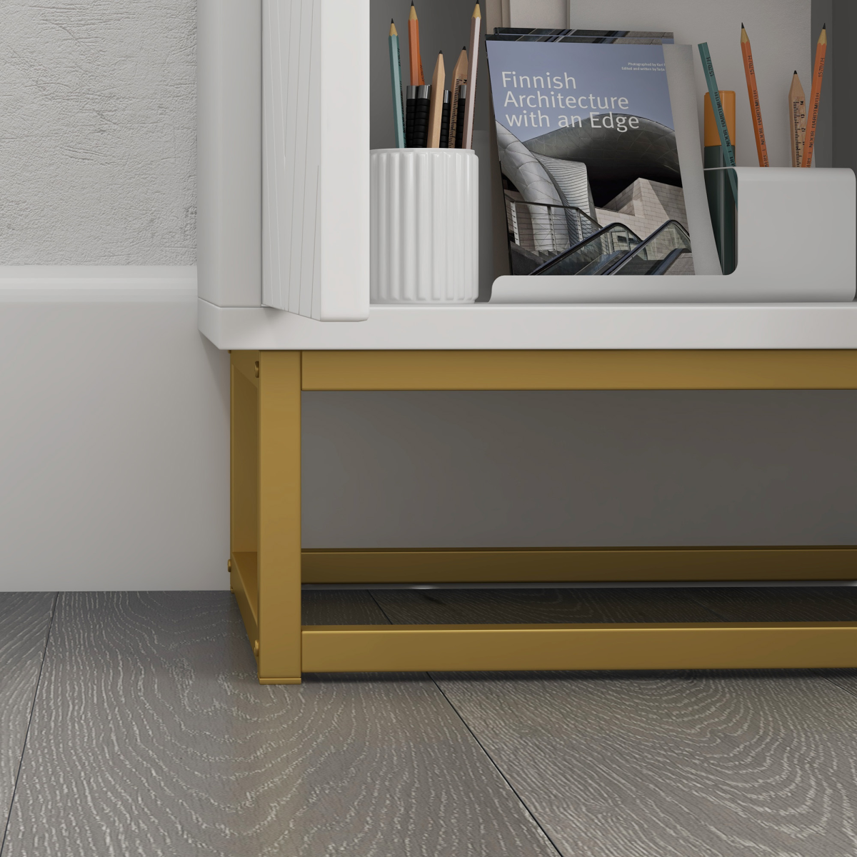 Modern Freestanding Storage Cabinet with 3 Drawers and 2 Doors