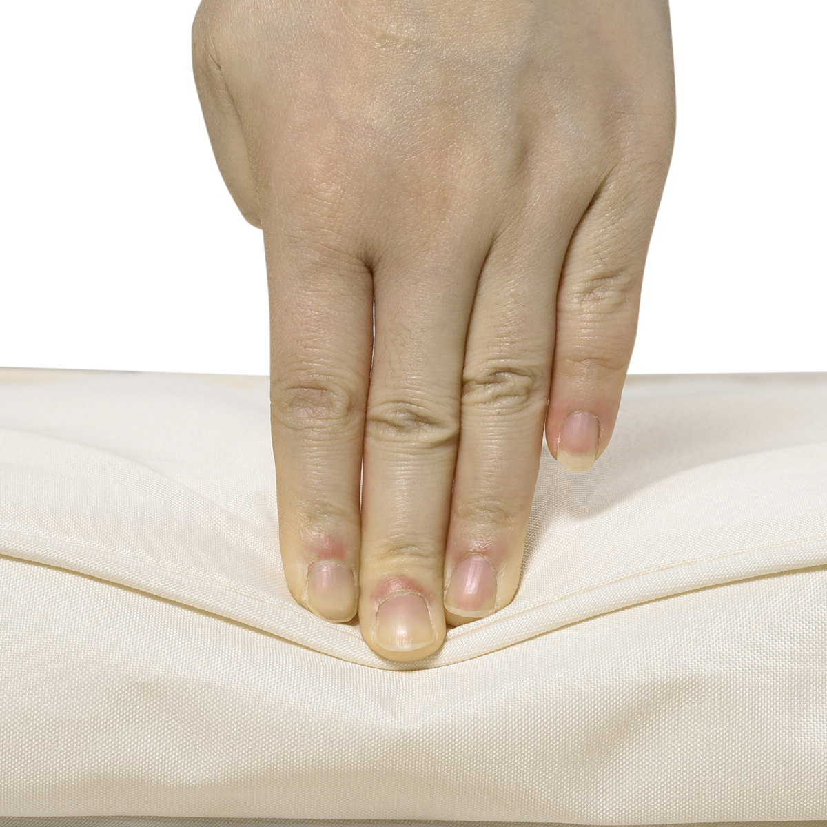 45 x 45cm Replacement Garden Seat Cushion Pad with Ties, Cream White