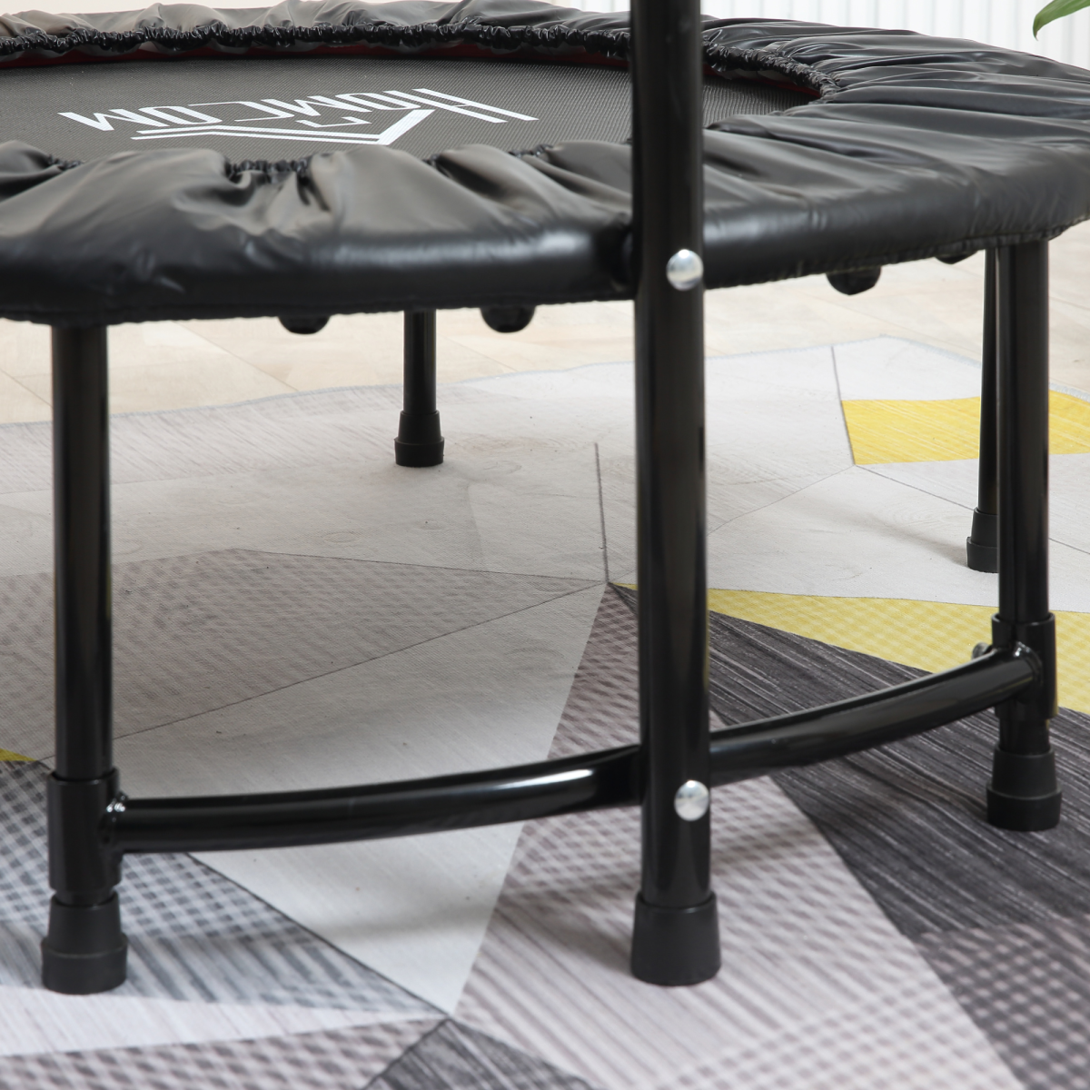 40 Inch Kids Mini Trampoline, Adult Rebounder Jumper with Adjustable Handle, Indoor Outdoor Fitness Trampoline, 100kg Capacity
