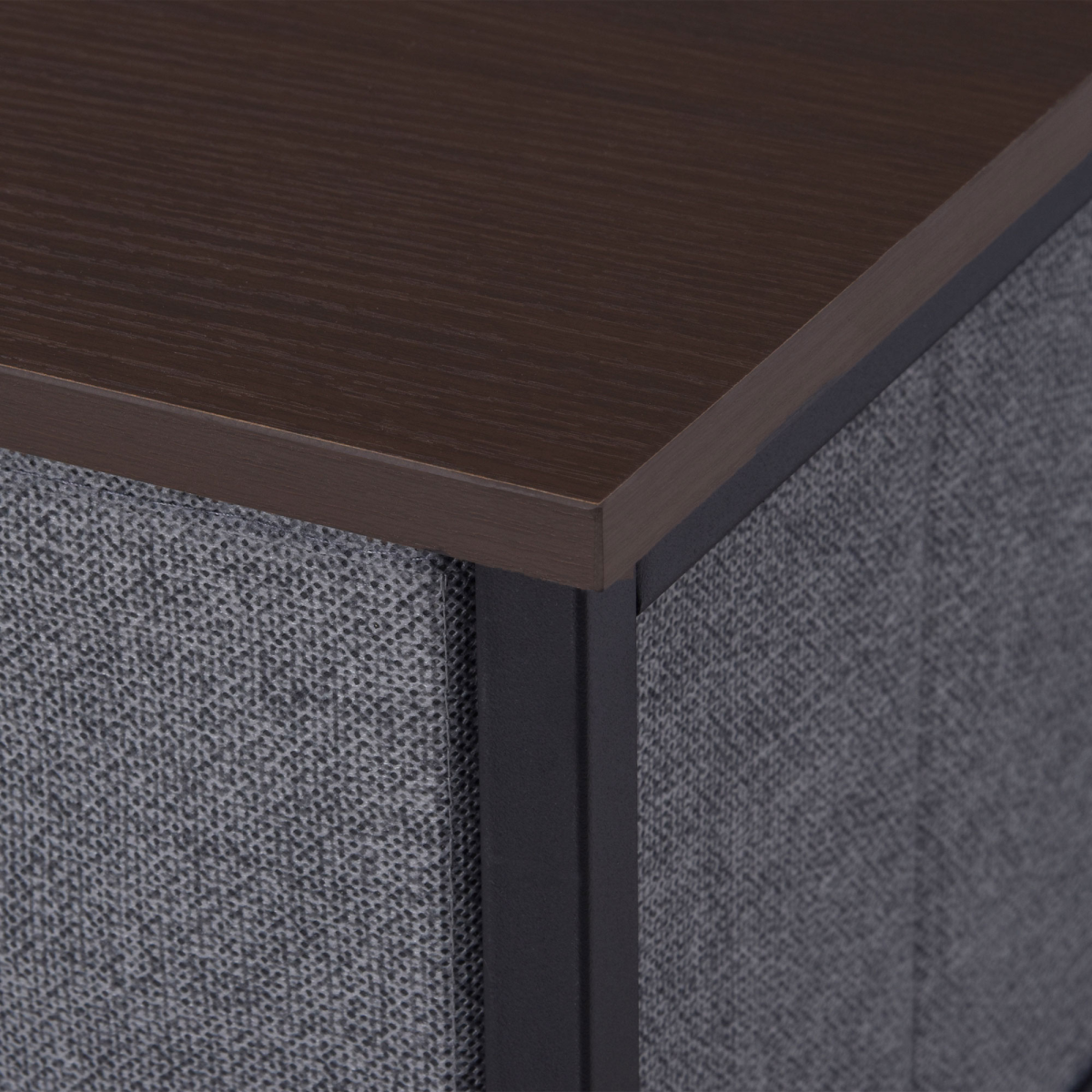 HOMCOM 7-Drawer Chest of Drawers with Fabric Storage, Dark Grey
