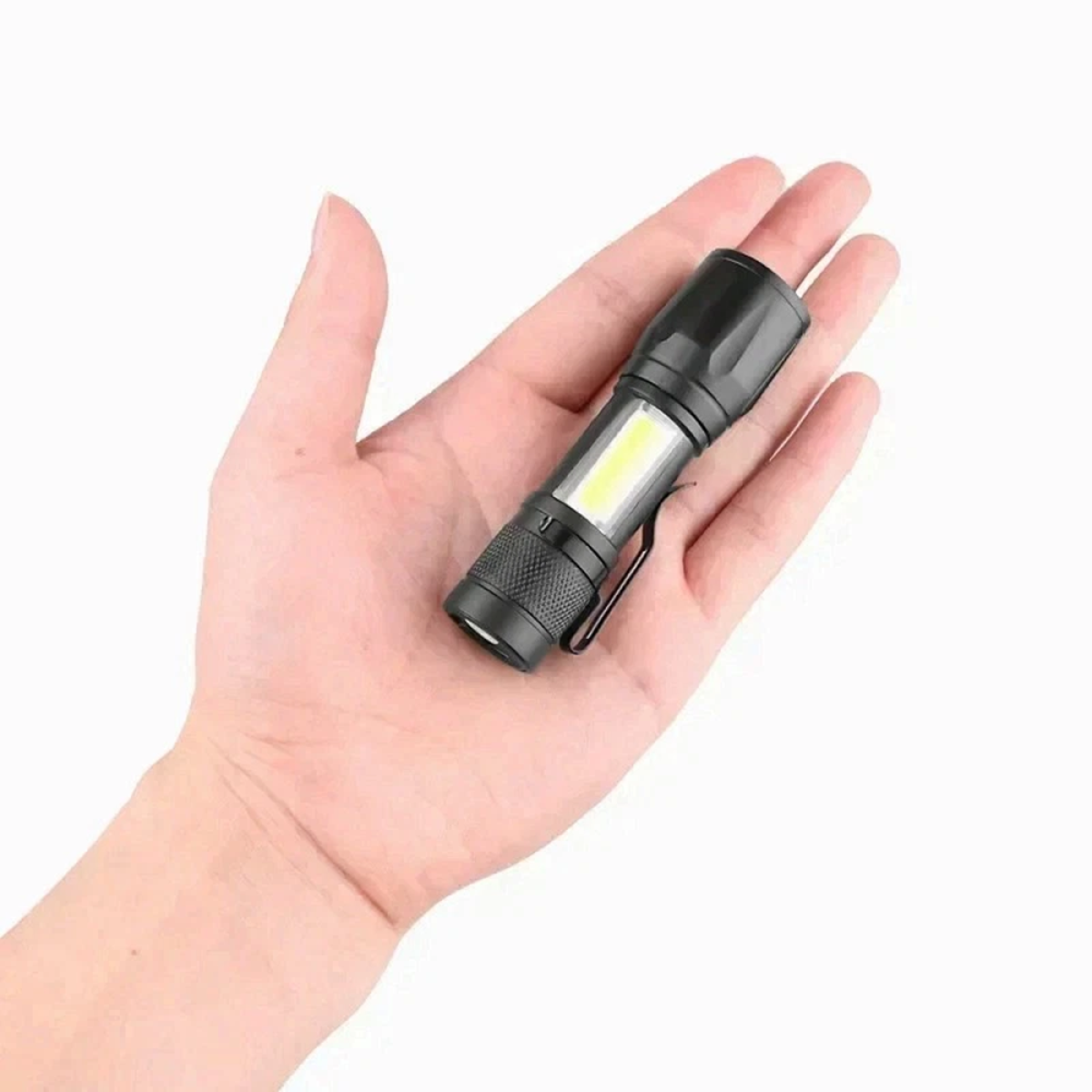 2 Pack USB Rechargeable Small LED Flashlights Camping Flashlight Work Light