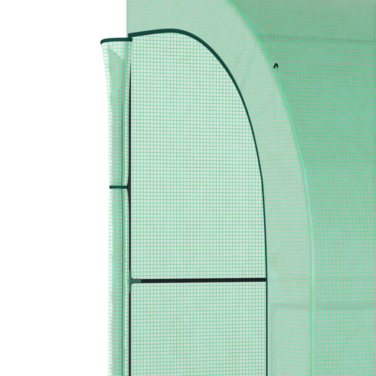 Outsunny Walk-In Greenhouse with PE Cover and 3-Tier Shelves, Green, 300 x 150 x 213 cm