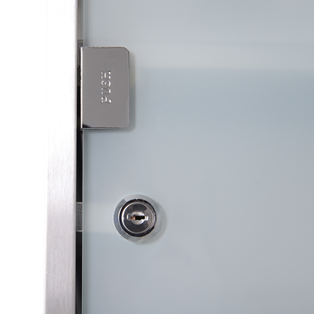 Wall Mounted Stainless Steel Medicine Cabinet with Lockable Security Glass Door, 2 Shelves, 48 x 25 x 12 cm