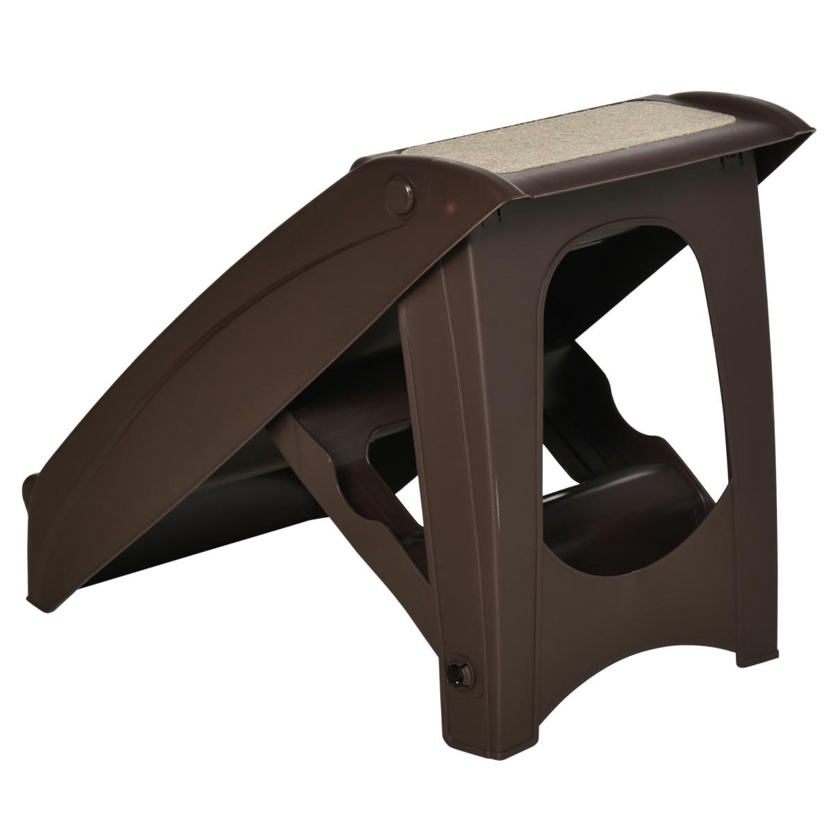 Foldable Non-Slip Pet Steps for Bed and Sofa, Small Dogs and Cats, Brown