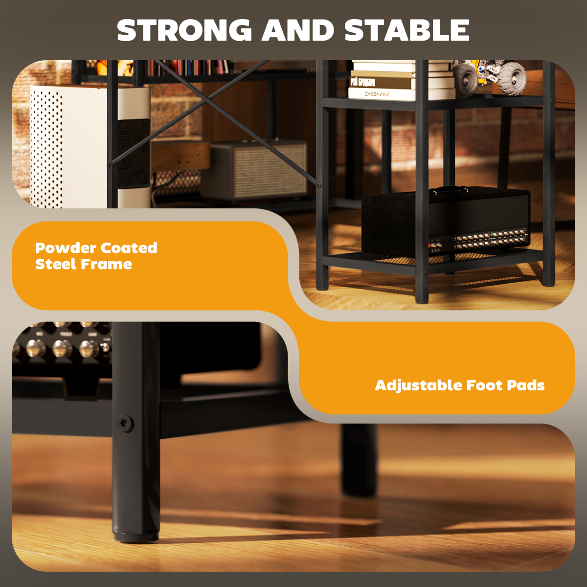 HOMCOM L-Shaped Gaming Desk with LED Lights & Power Outlets