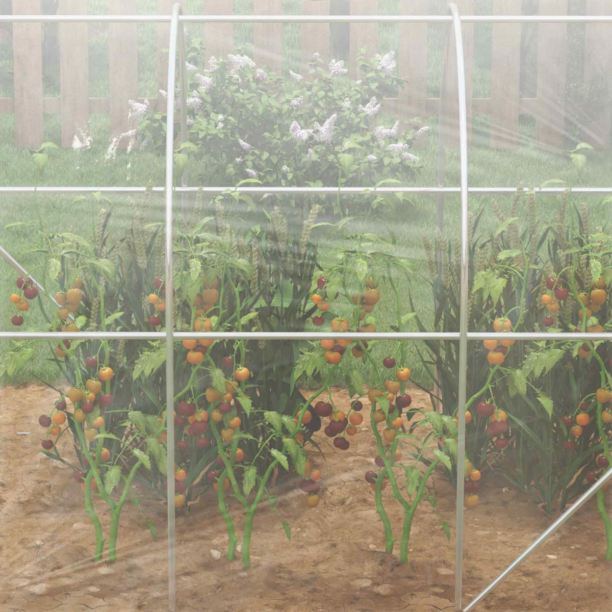 Outsunny 3 x 2 x 2m Polytunnel Greenhouse with Hinged Door and Galvanised Steel Frame