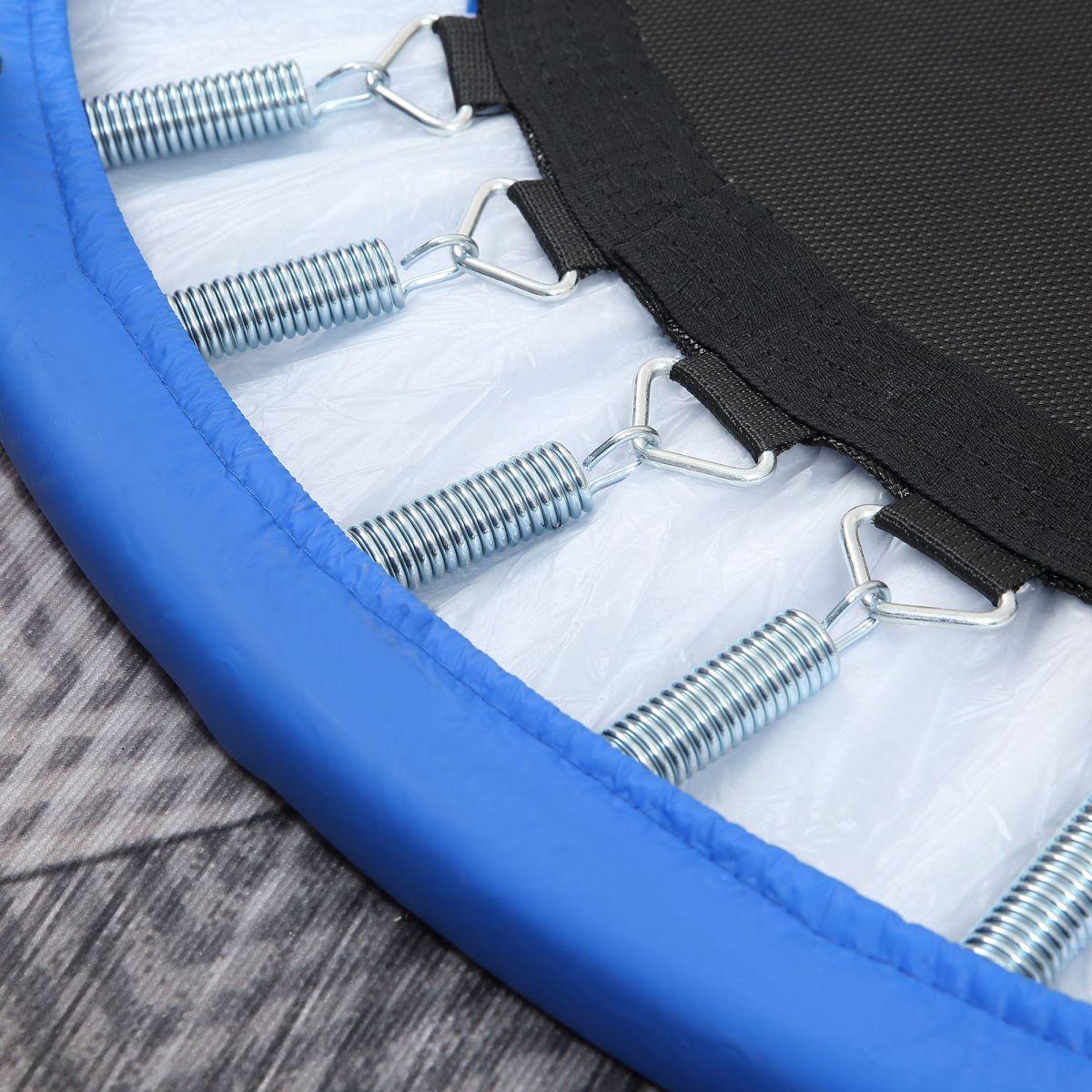 Foldable Mini Fitness Trampoline Rebounder, Blue, 100kg