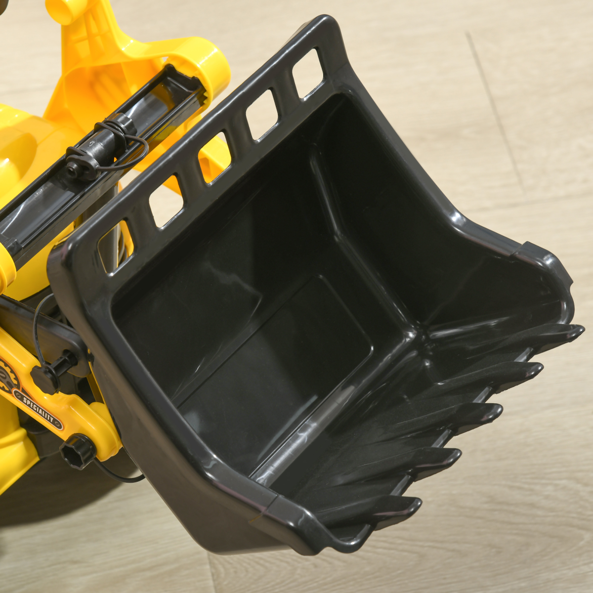 HOMCOM 3-in-1 Toddler Ride-On Bulldozer Scooter with Storage