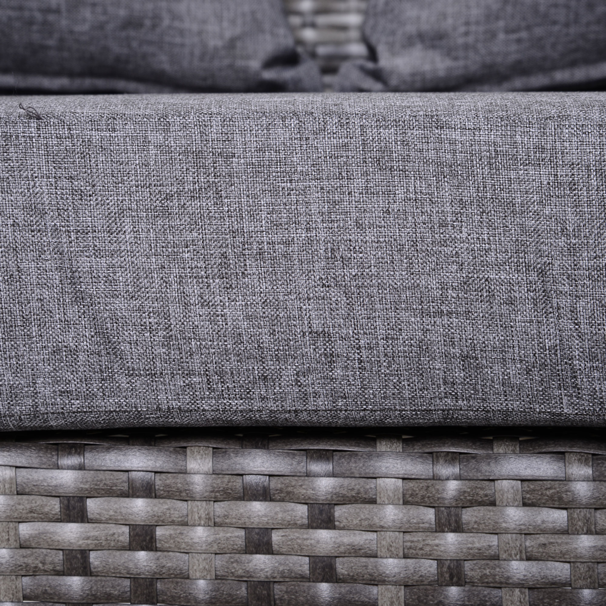 Outsunny 5-Piece Half Moon Rattan Garden Sofa Set, Grey