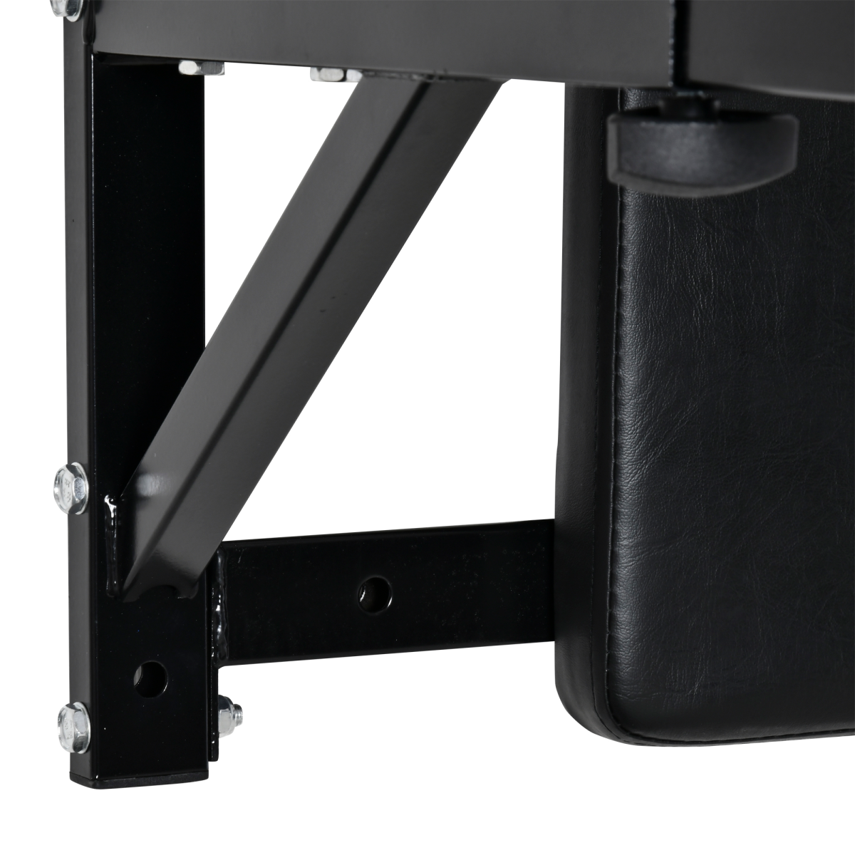 Wall Mounted Pull Up Bar Rack for Pull Ups and Knee Raises, Adjustable Width, with Backrest and Arm Supports