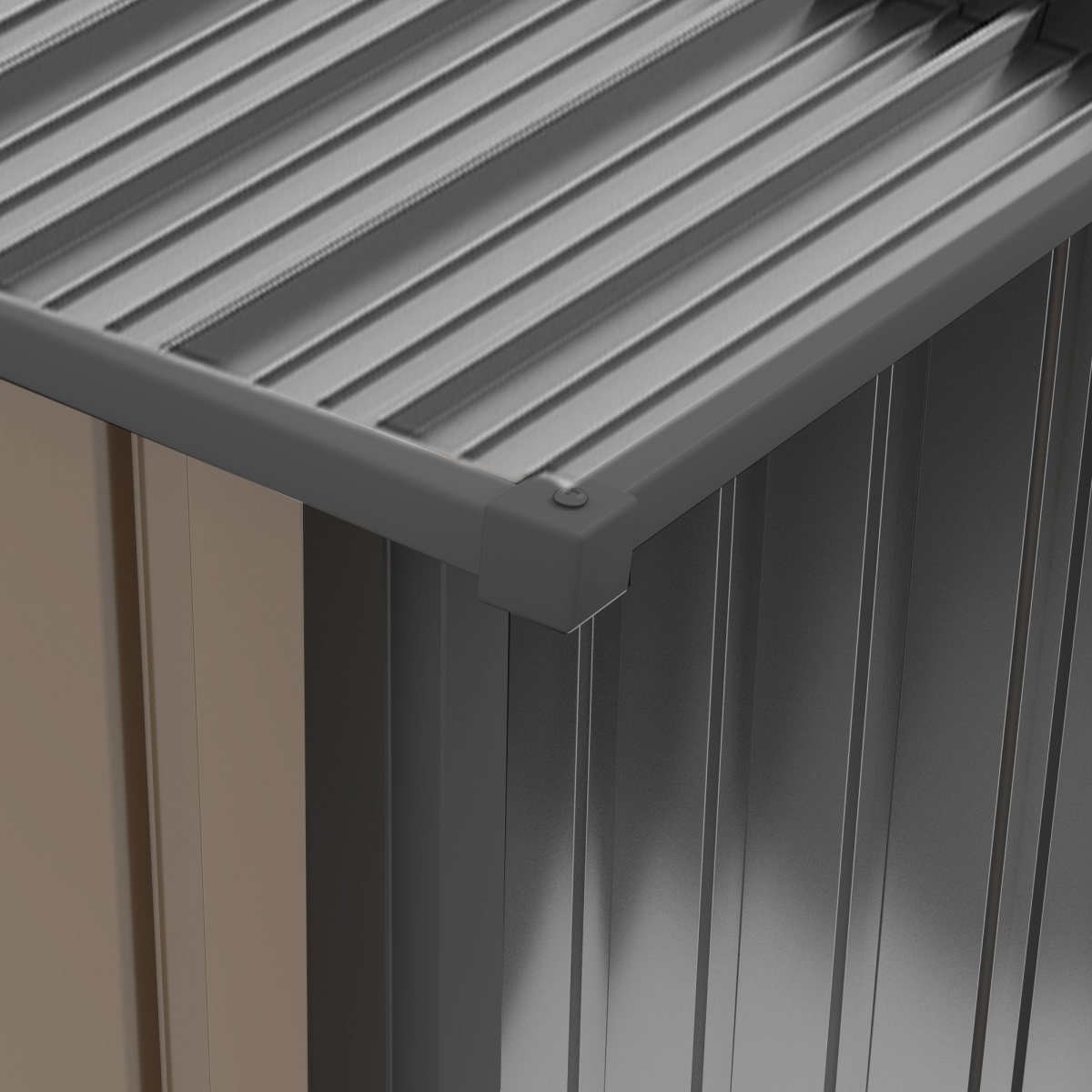 Outsunny 3.3ft x 3.4ft Steel Outdoor Storage Shed with Lockable Door