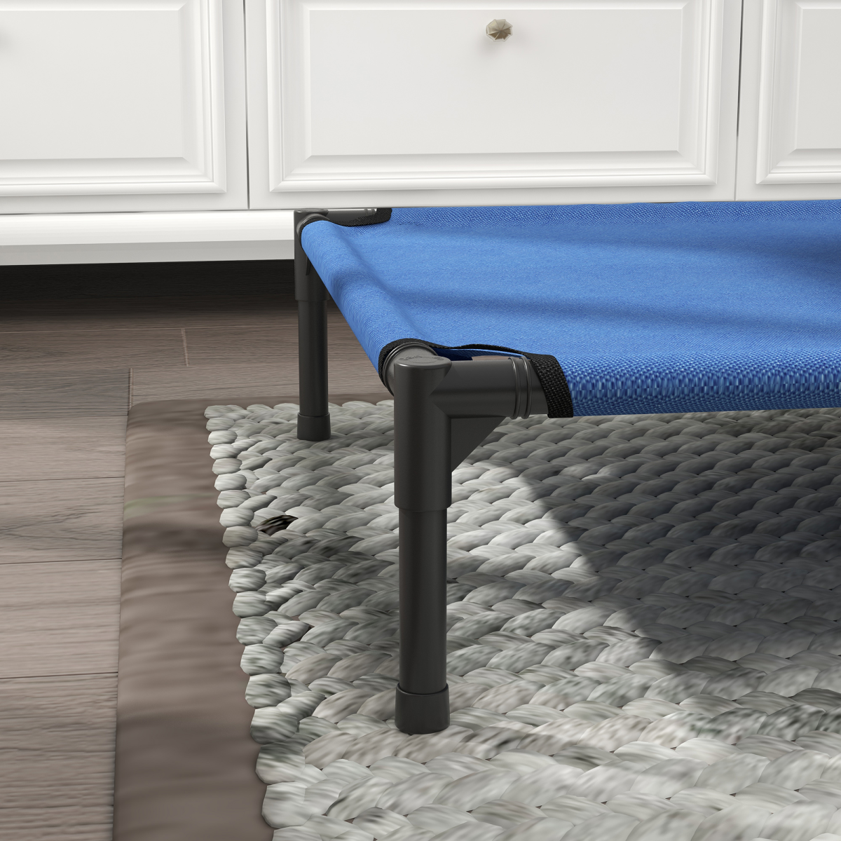 PawHut Elevated Pet Bed with Powder-Coated Metal Frame, Oxford Fabric, Indoor/Outdoor Folding Cot with Carry Bag