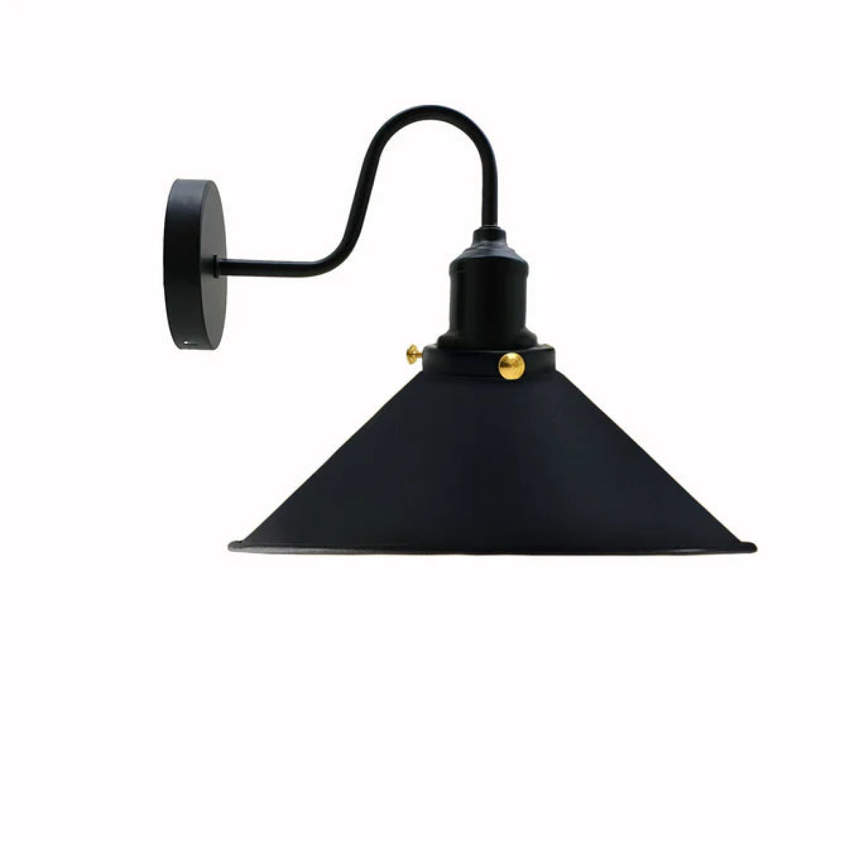 Black Vintage Industrial E27 Wall Sconce with Swan Neck Wall Light  ~2484