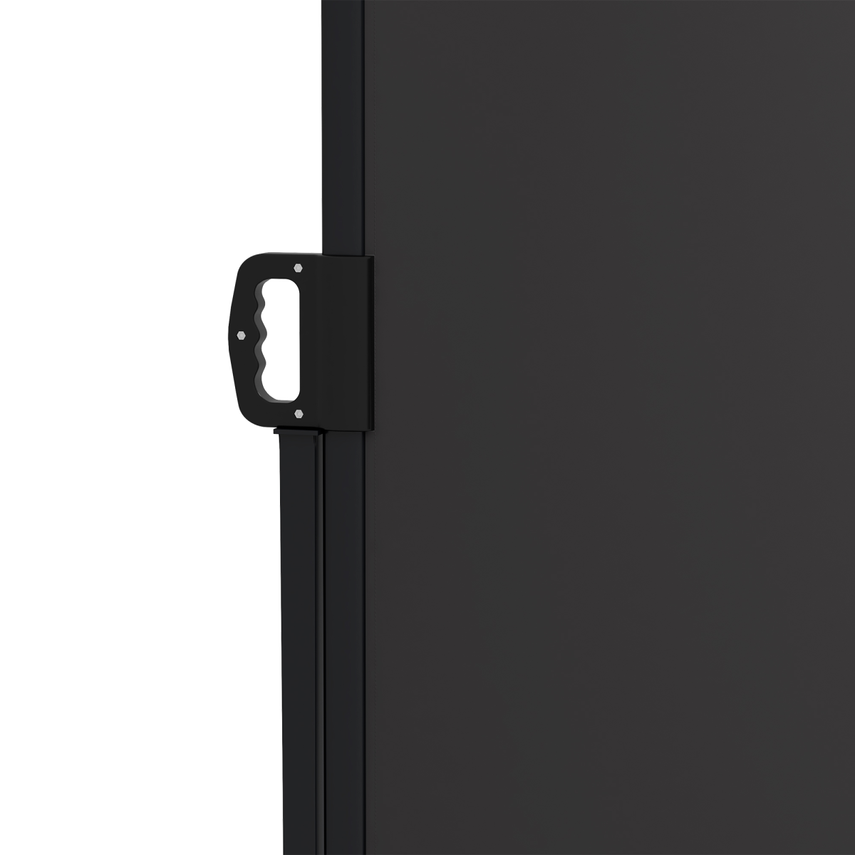 Outsunny Retractable Side Awning Outdoor Privacy Screen, 400 x 180cm, Black