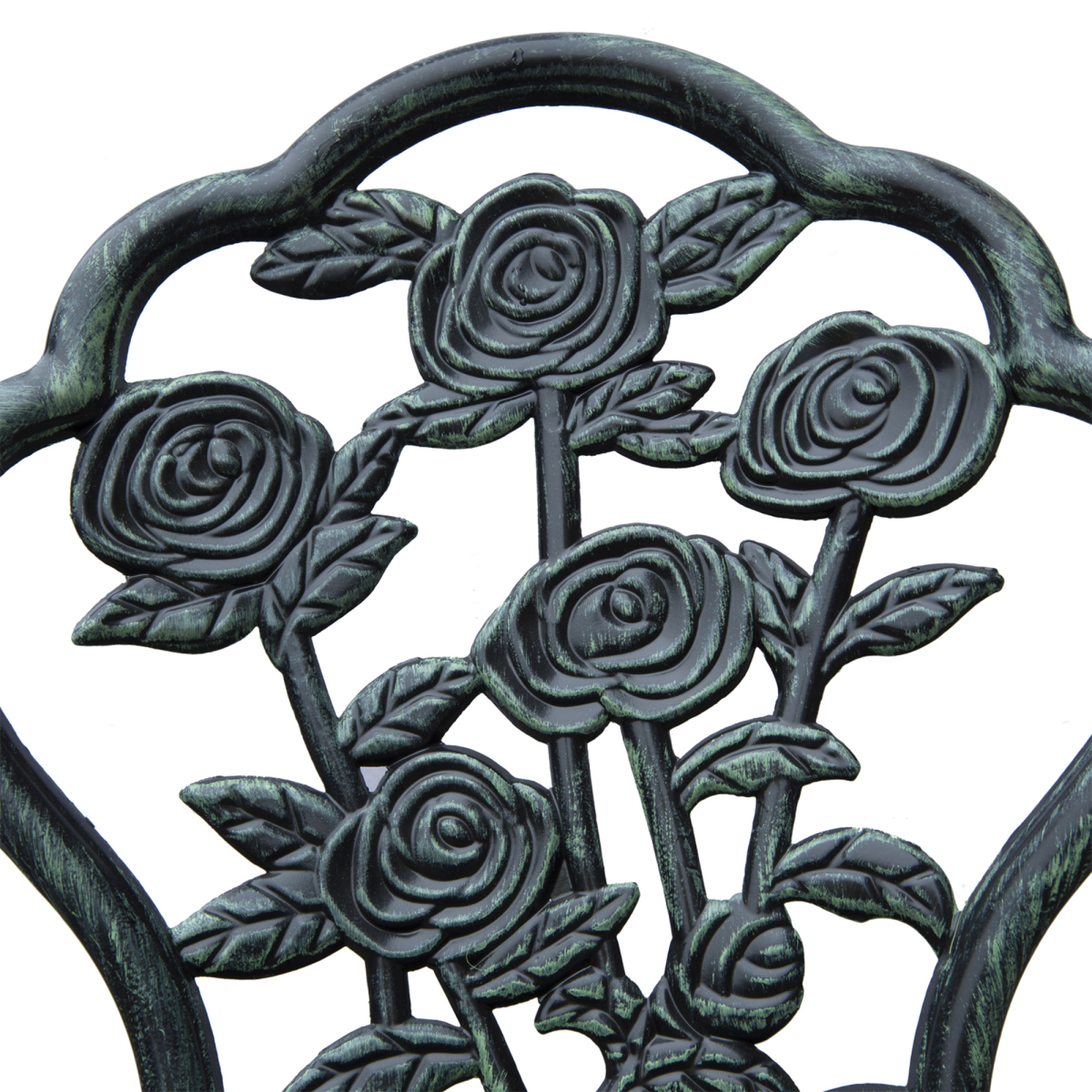 Outsunny 3-Piece Cast Aluminum Bistro Set, Antique Green