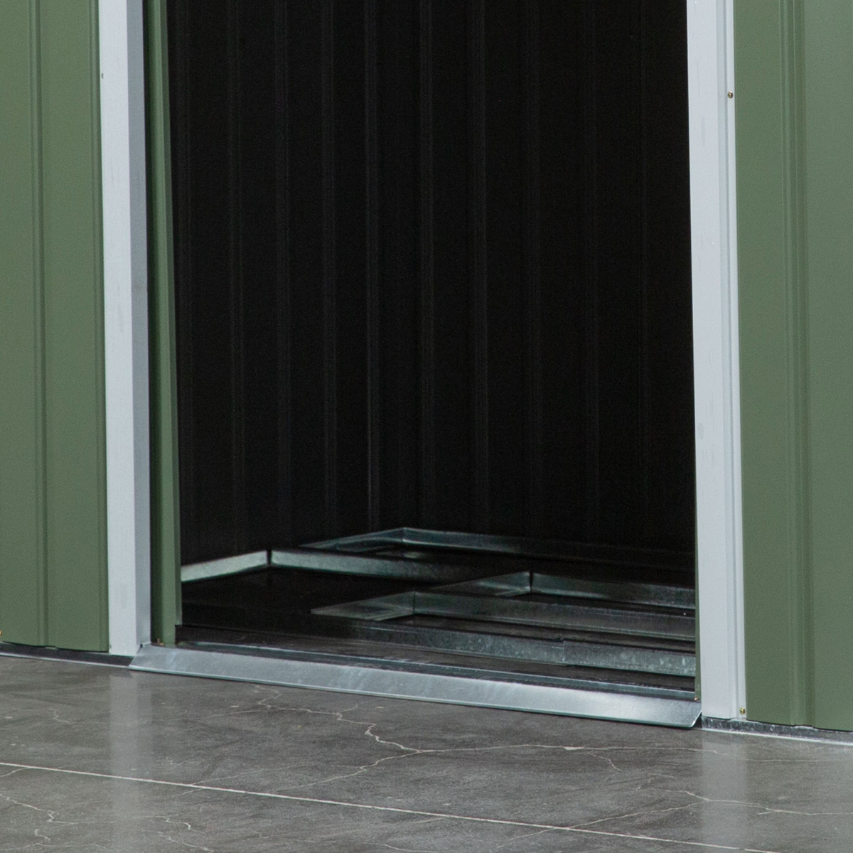 Outsunny Garden Storage Shed with Sloped Roof, Double Sliding Doors, 213 x 130 x 173cm