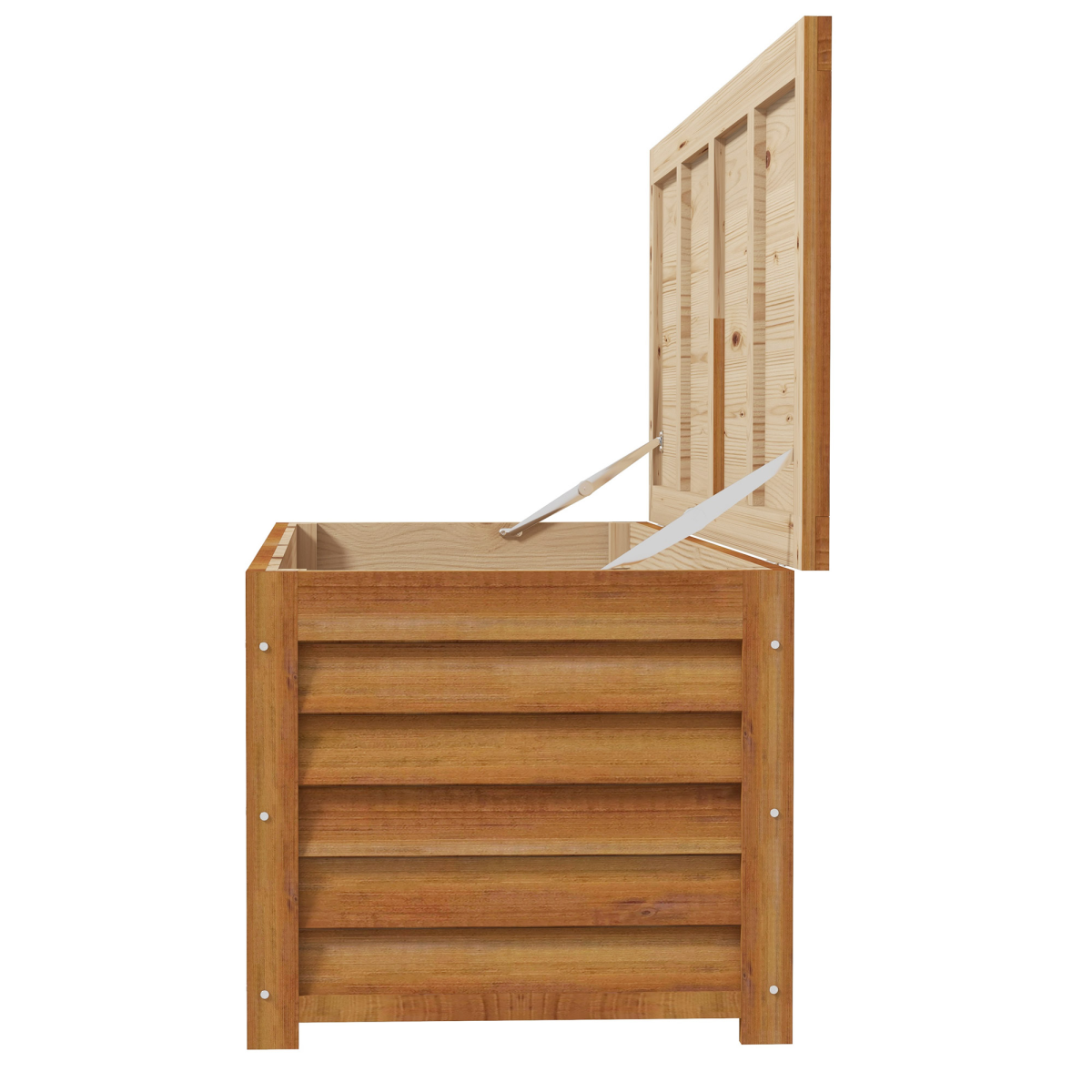 Outsunny 292L Fir Wood Outdoor Storage Box for Patio, Poolside
