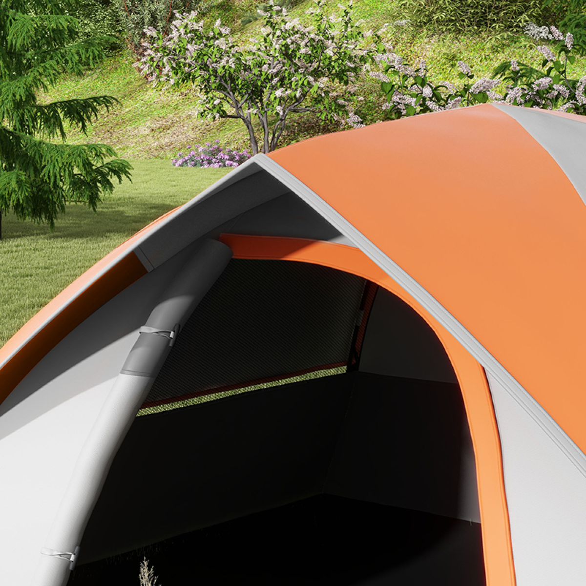 Outsunny 2-Person Camping Tent, 3000mm Rain Protection