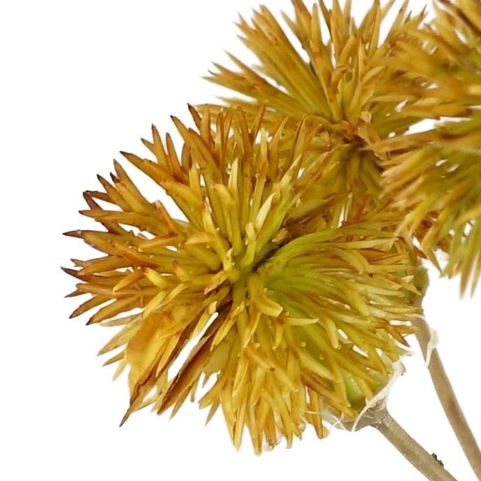 Leaf 85cm Yellow Artificial Craspedia Stem with Wired Shapable Stem