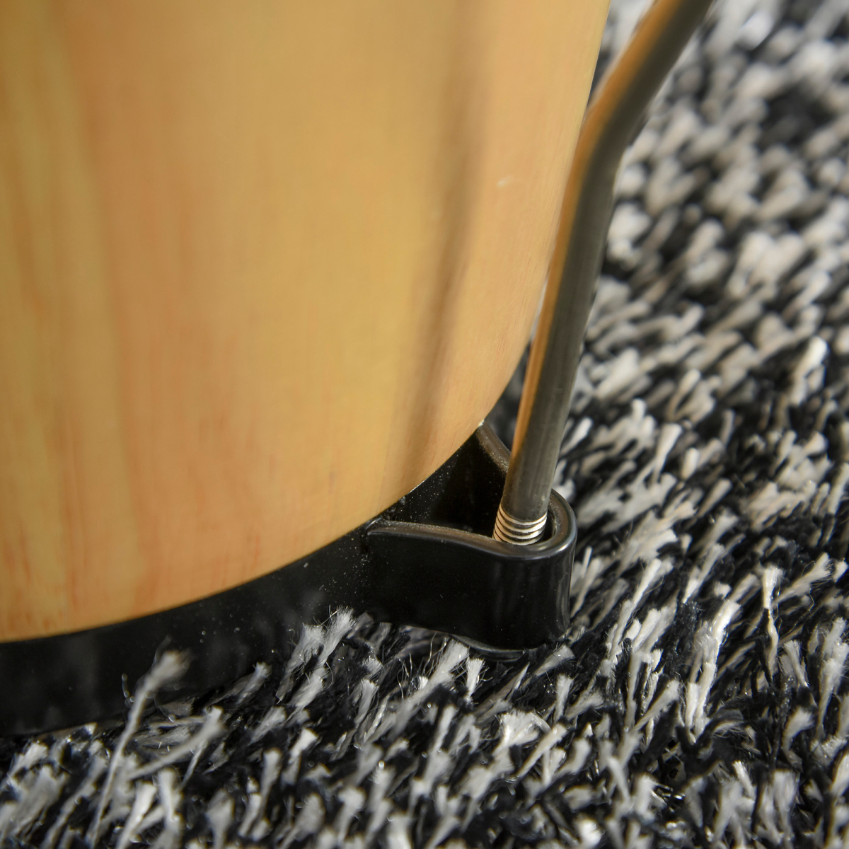 Wooden Bongo Drum Set with Sheepskin Heads and Tuning Wrench