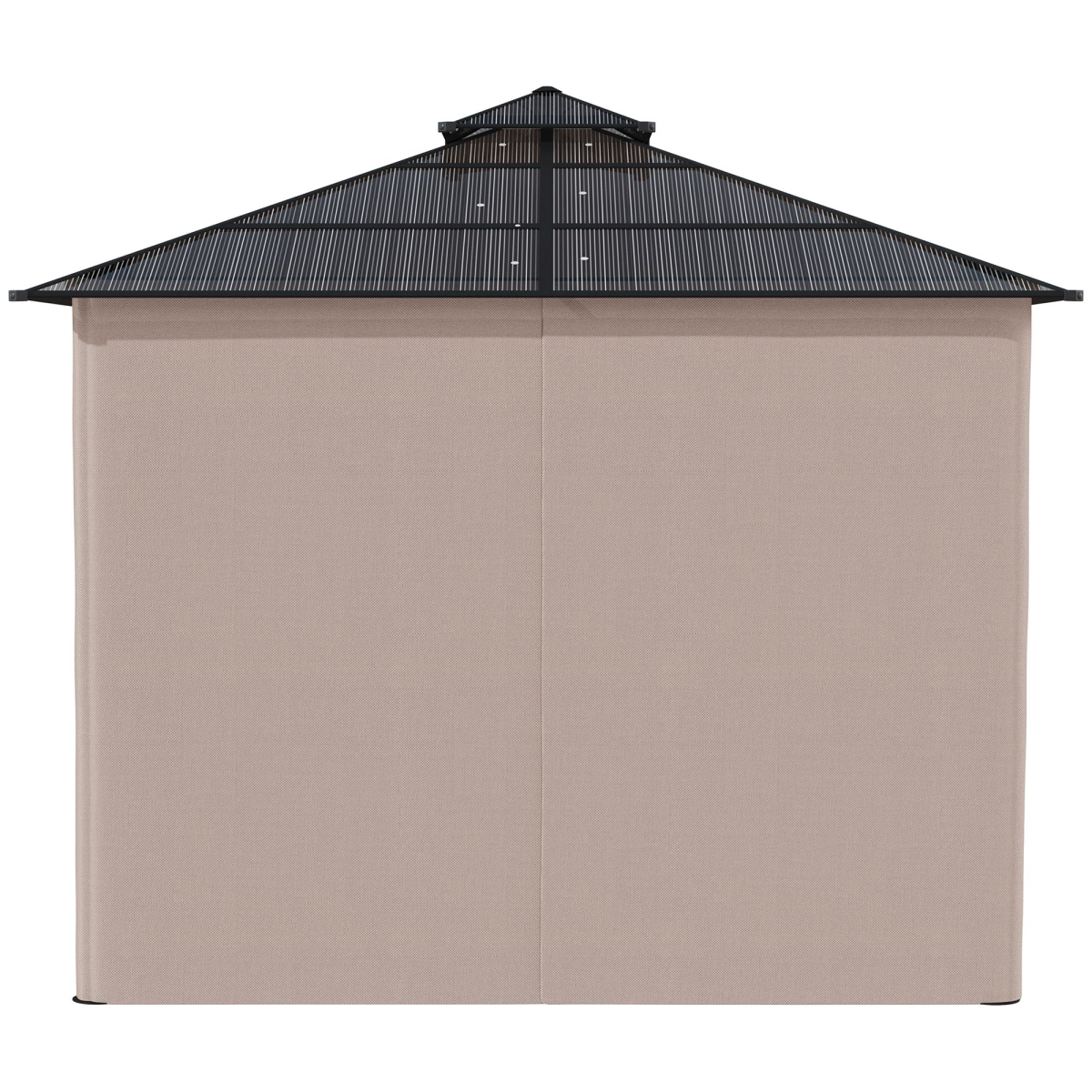 Outsunny 3 x 3m Polycarbonate Hardtop Gazebo with Curtains & Netting