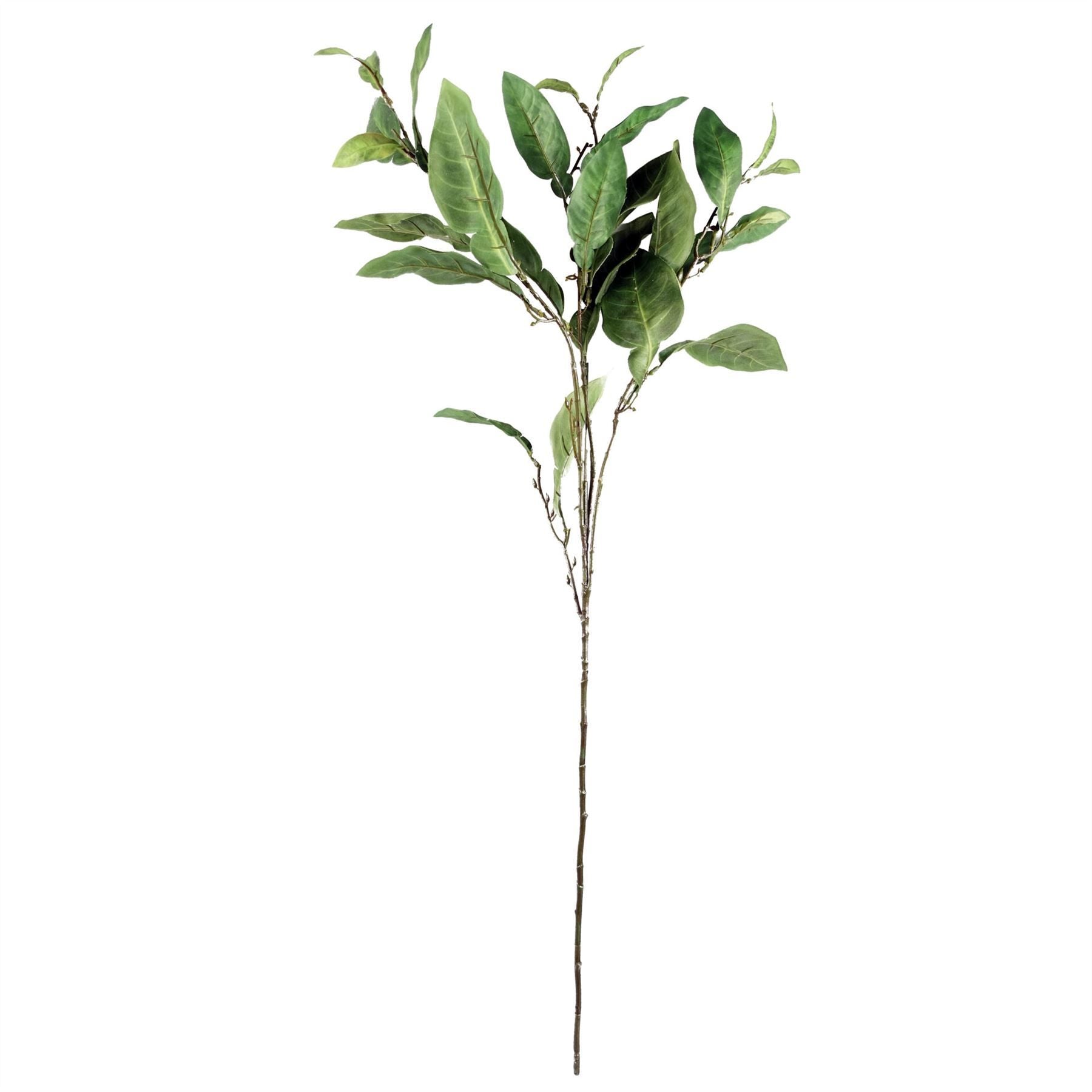 Leaf 90cm Artificial Ficus Foliage Stem with Wired Shapable Stem and Realistic Printed Silk Leaves