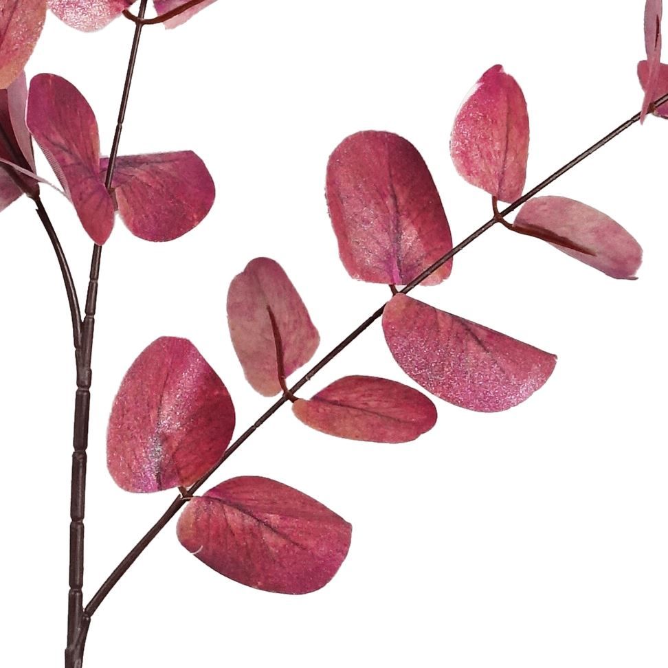 Realistic Pink Eucalyptus Foliage Stem 80cm Wired Shapable Stem