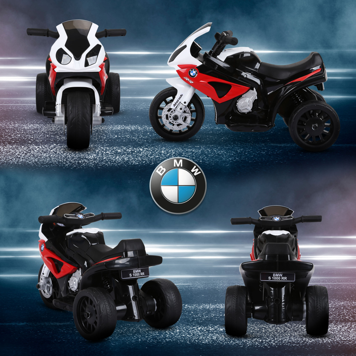 HOMCOM Electric Kids Ride On Motorcycle, BMW Licensed, Headlights, Music and Lights, 18-36 Months