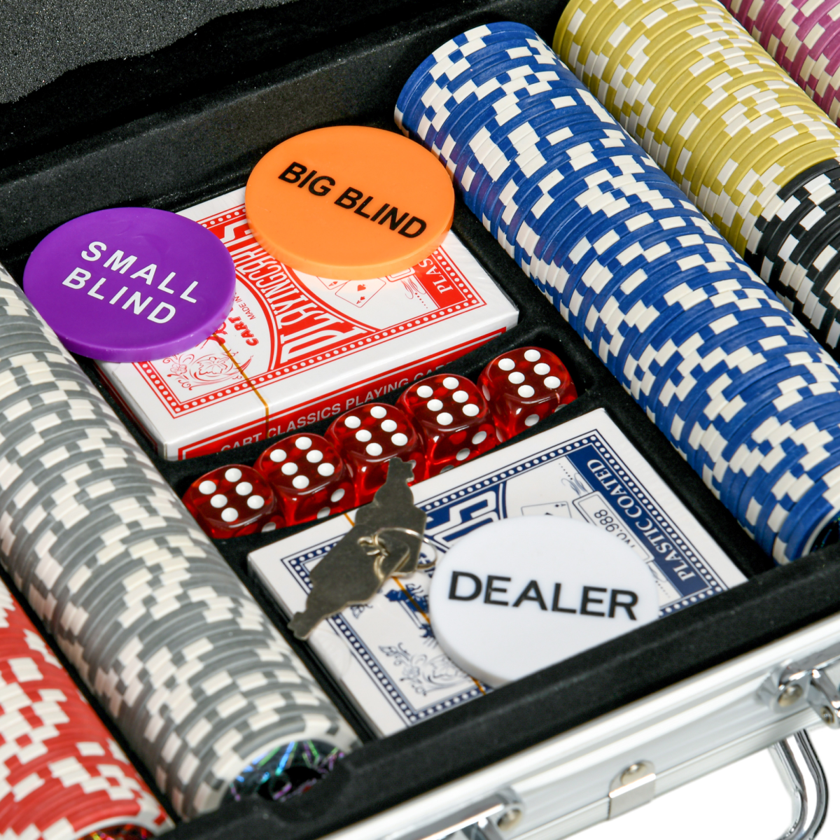 SPORTNOW 500-Piece Poker Chip Set with Mat, Case & 2 Decks