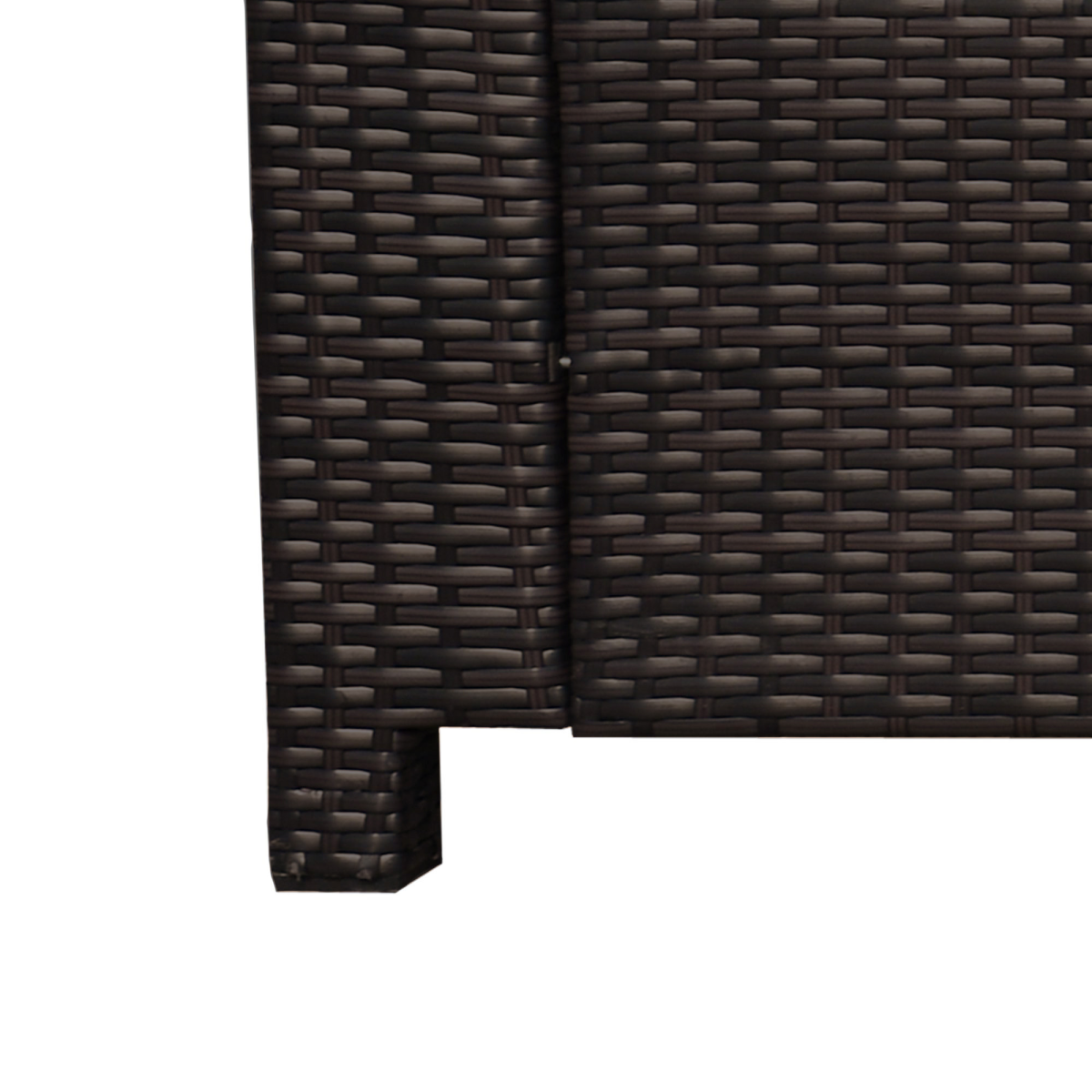 Outsunny 3-Seater Brown Wicker Rattan Sofa with Metal Frame and Cushions Outdoor Garden Patio Furniture
