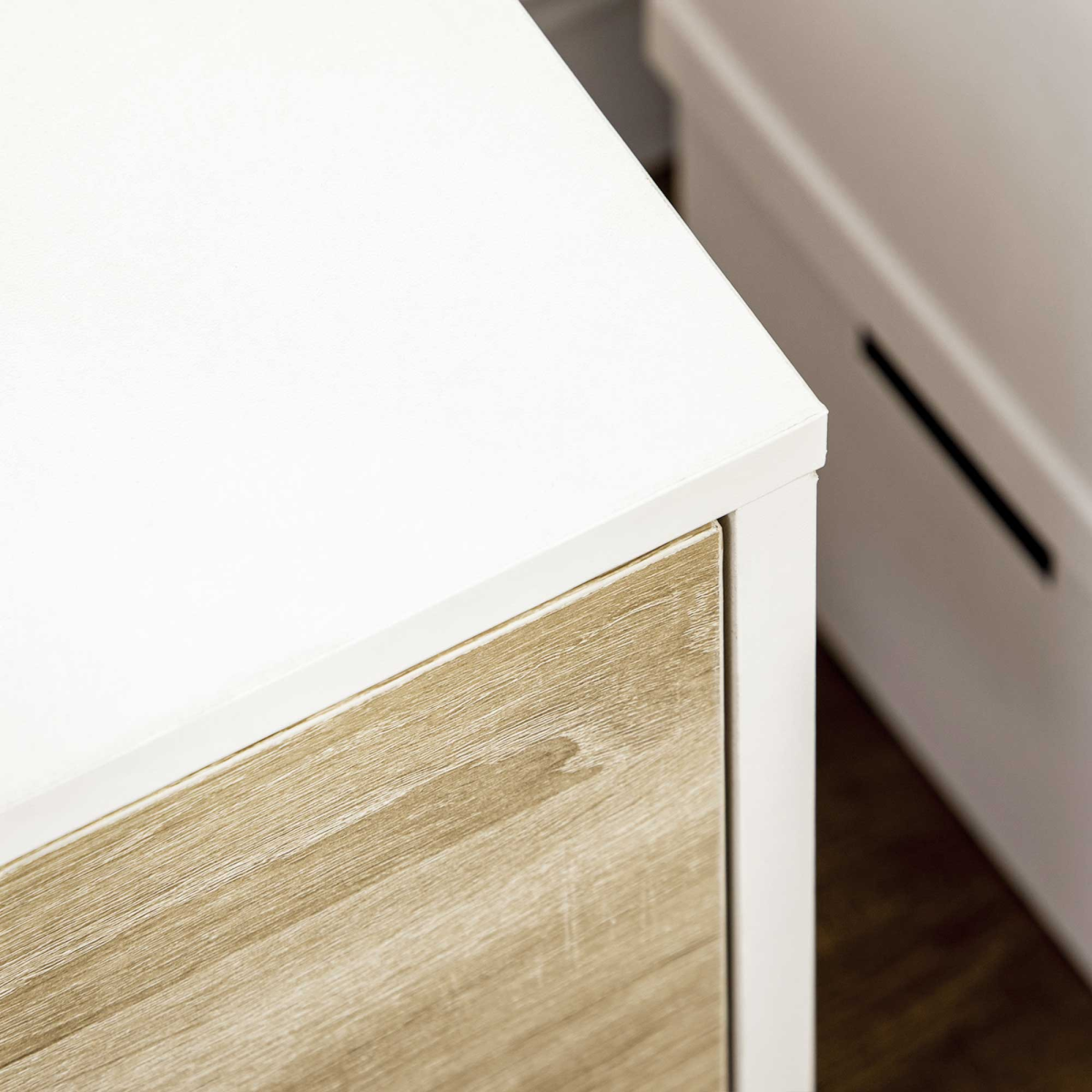 Modern TV Unit Cabinet Stand for TVs up to 50in with Open Shelf, Drawer and 2 Cupboards