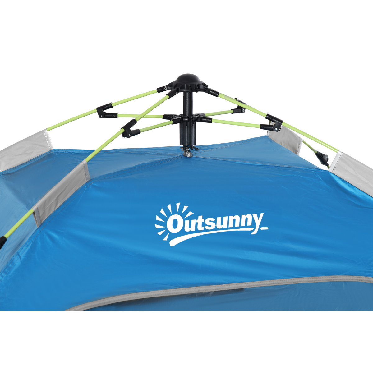 2-Person Pop-Up Beach Tent with Windows and Door, Blue