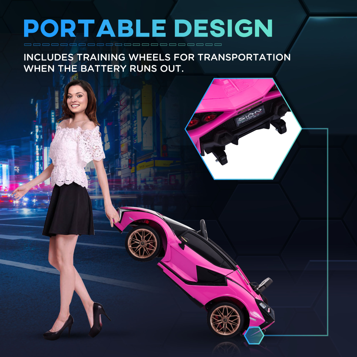 Officially Licensed Lamborghini SIAN 12V Kids Ride On Car with Remote