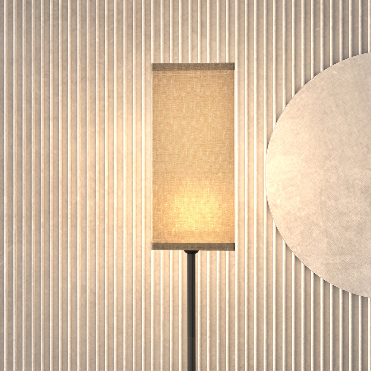 HOMCOM Black Standing Floor Lamp with Linen Shade, Foot Switch