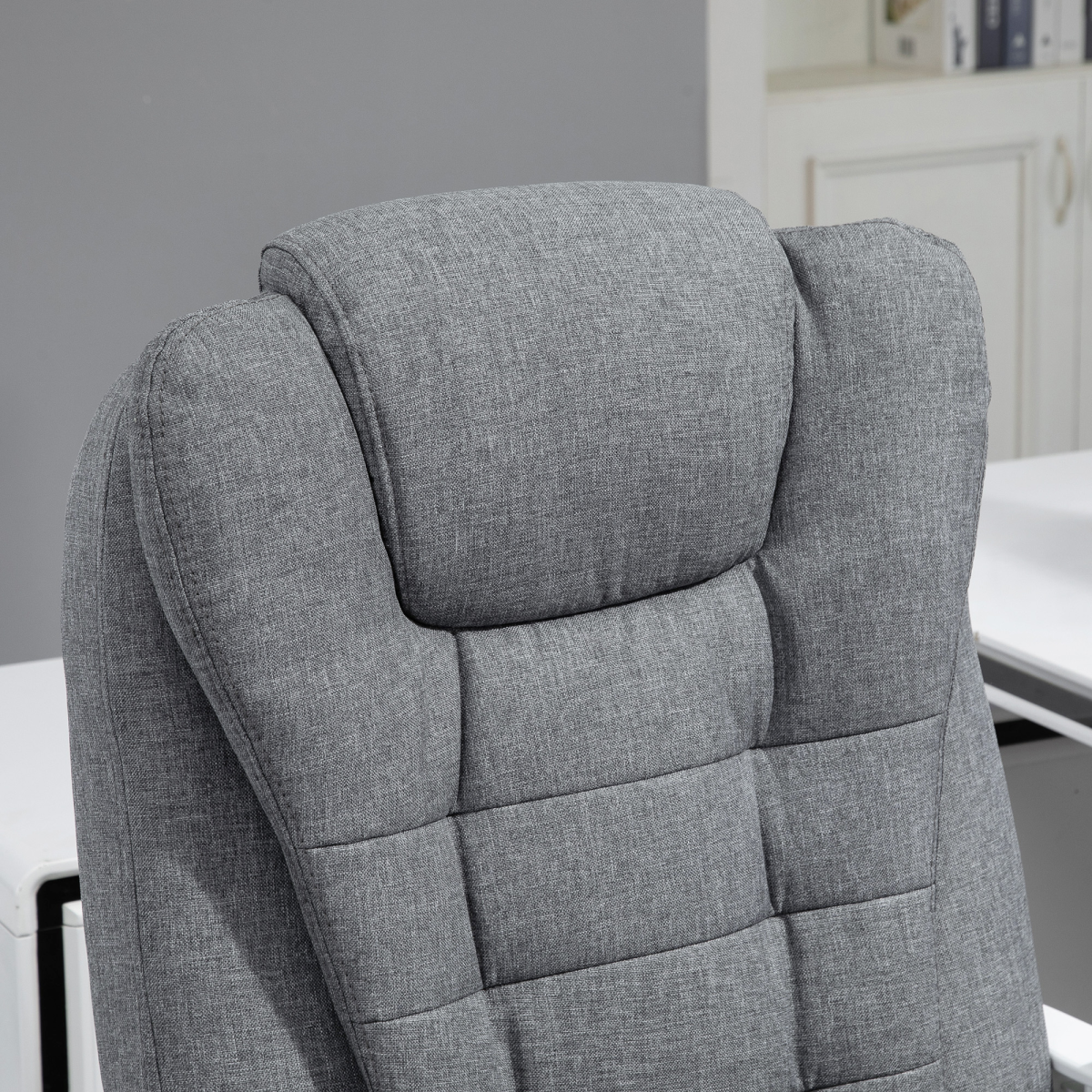 Vinsetto Heated Massage High Back Reclining Office Chair, Grey