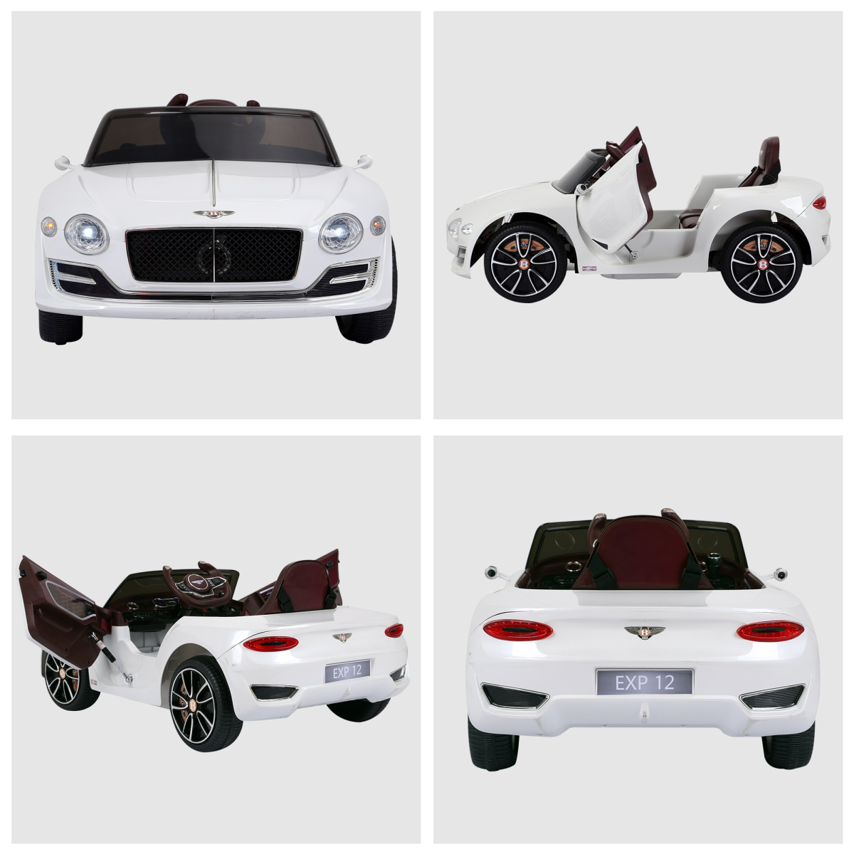 Bentley Style Electric Ride On Car with Twin Motors, Parental Remote Control, LED Lights, MP3 Player and Horn