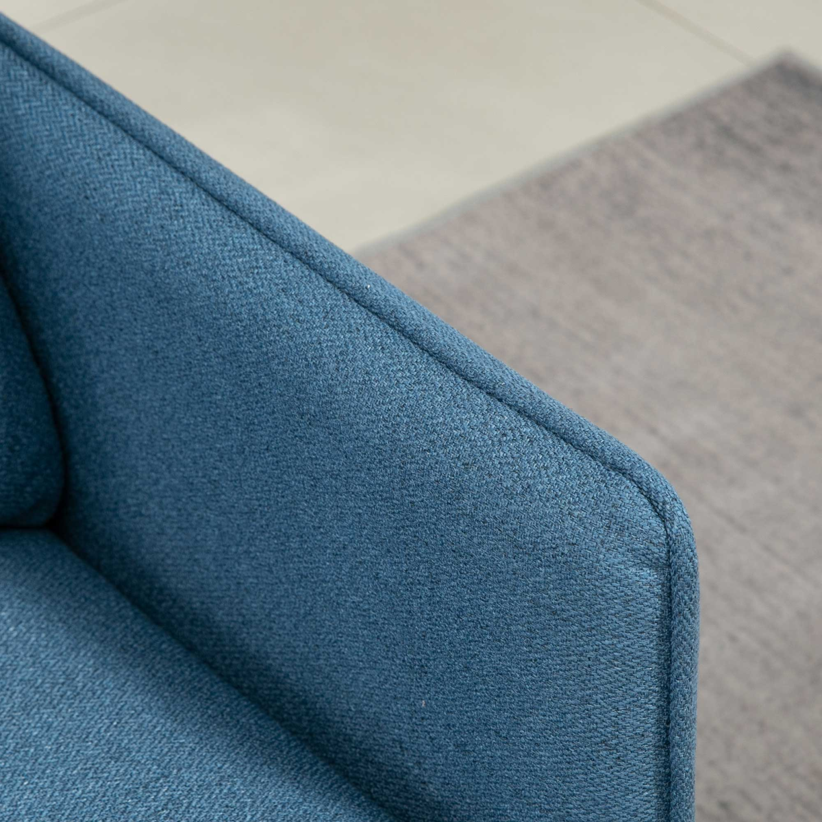HOMCOM 2 Seater Fabric Sofa, Button Tufted Love Seat, Dark Blue