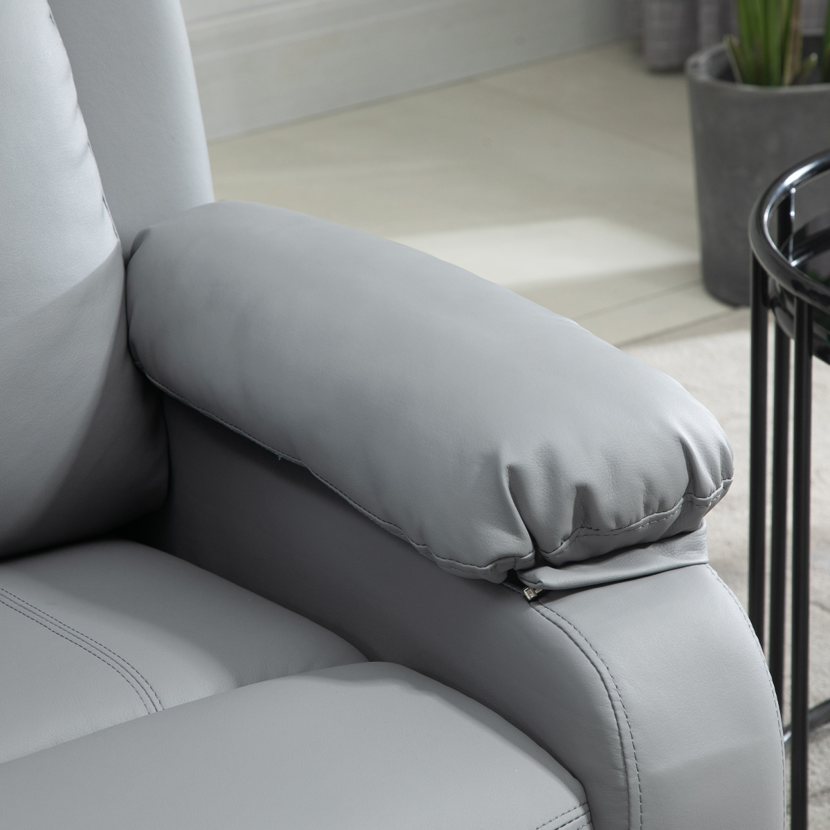 HOMCOM Electric Power Lift Recliner Chair with Massage Vibration, Grey