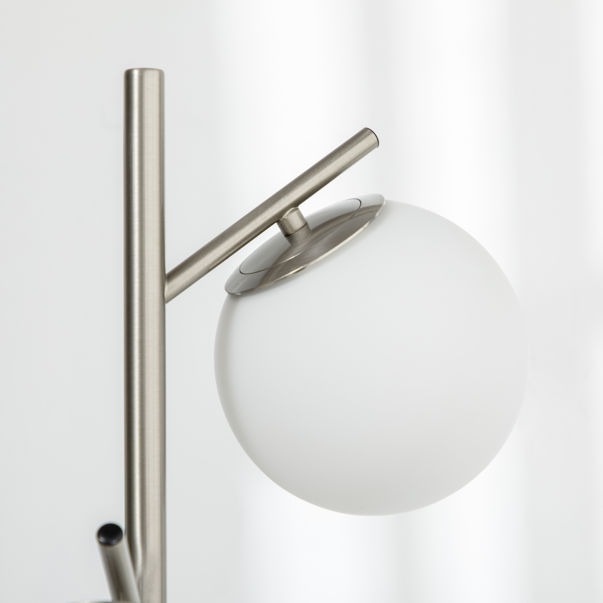 Modern 3-Light Silver Tree Floor Lamp with Globe Shades