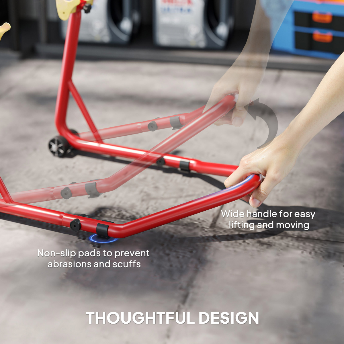 HOMCOM Motorcycle Rear Wheel Stand, 544kg Steel Paddock Stand