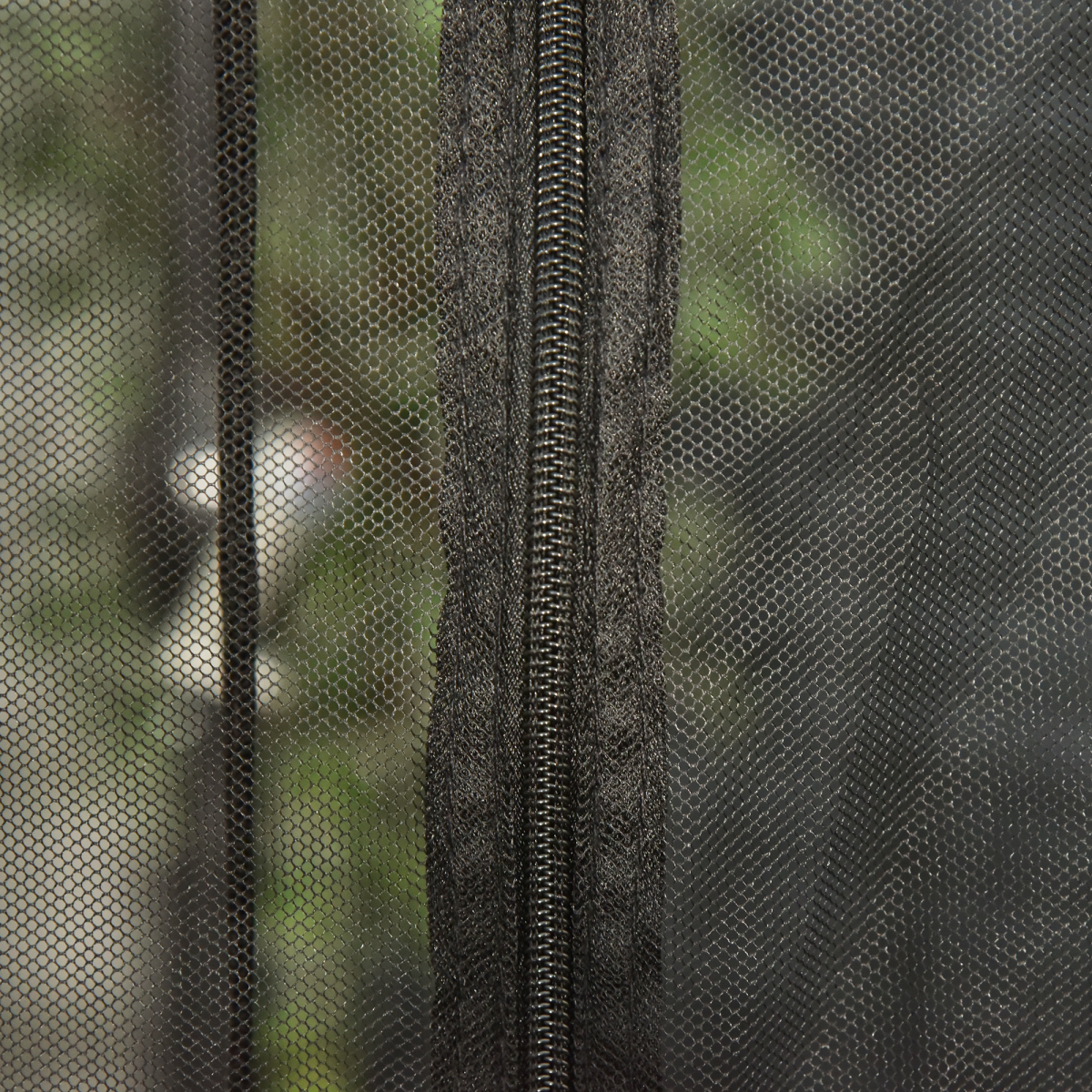 Outsunny 2.3m Black Umbrella Table Mosquito Net with Zippered Door