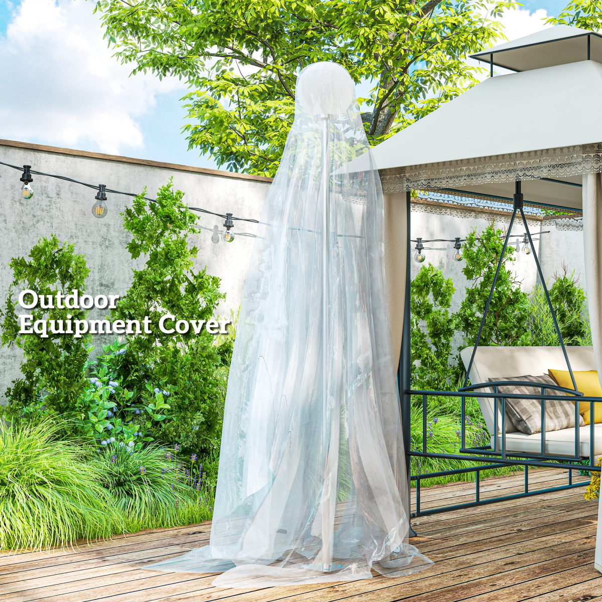 Outsunny 6 x 10m Clear Waterproof UV5% Greenhouse Cover