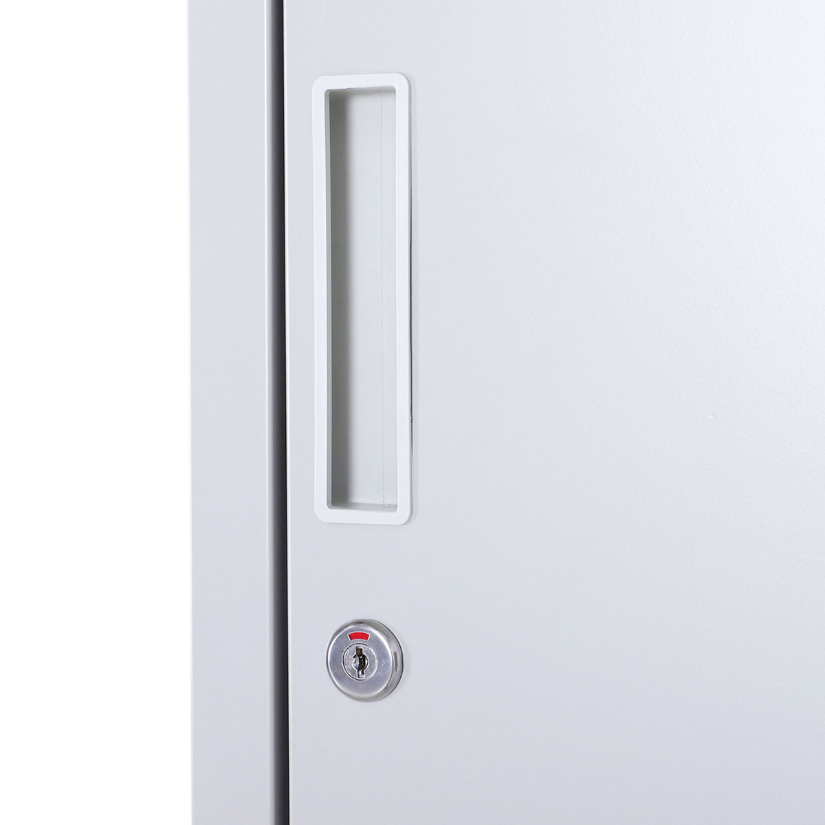 1.8m Lockable Office Storage Cabinet, Cold Rolled Steel Locker with Shelves, 180cm Storage Cabinet