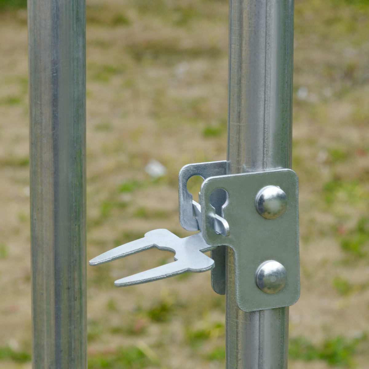 Pawhut Galvanised Chicken Coop Run with Cover 2.8 x 1.9 x 2m