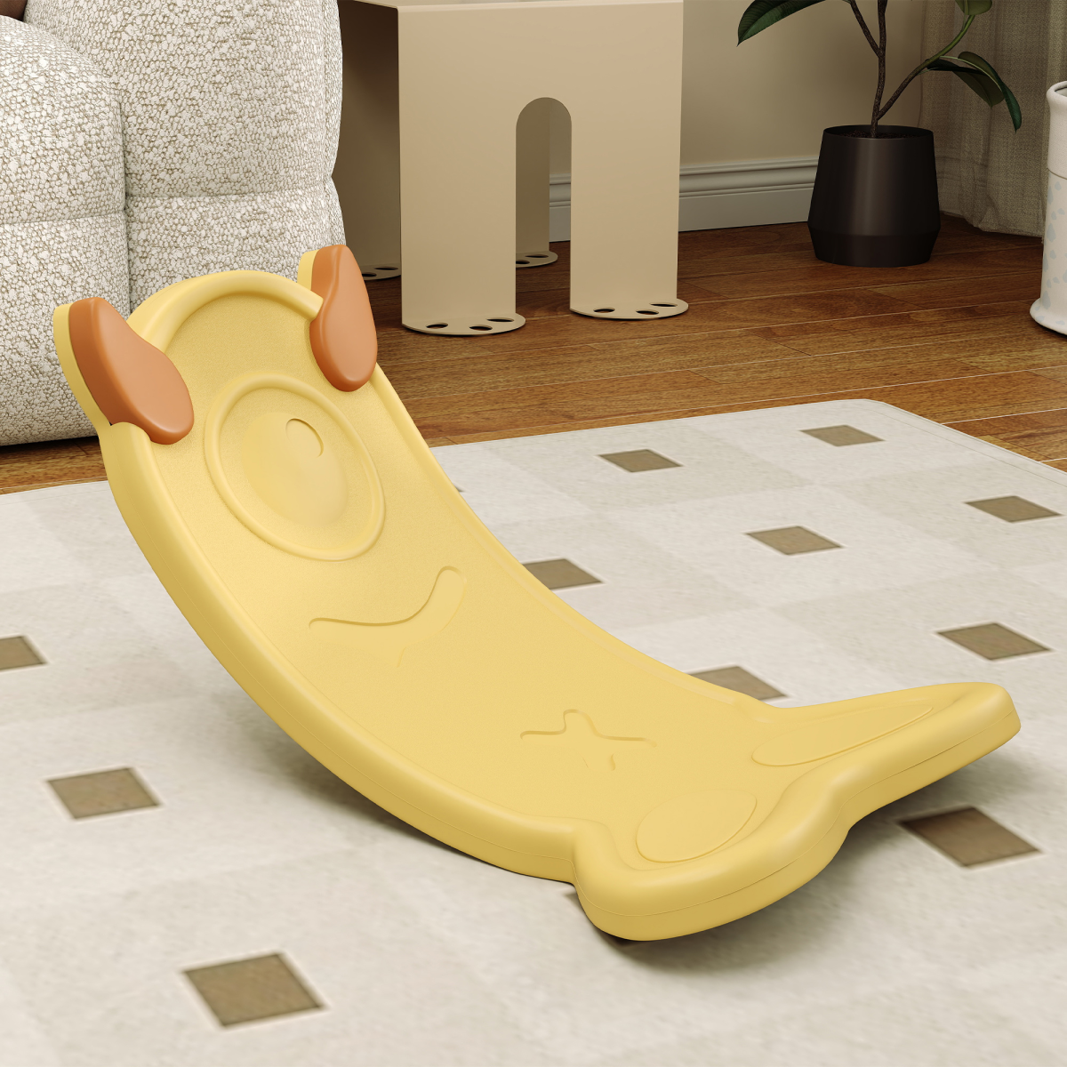 AIYAPLAY Kids Balance Board for Training & Sensory Play, Yellow